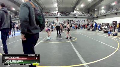 55 lbs Cons. Round 3 - Maylie Donaldson, Victory Wrestling-AAA vs Katilyn Schull, Terminator Wrestling Academy-AAA 