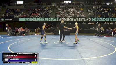 109 lbs Champ. Round 2 - Kendra Ryan, North Central (IL) vs Riley Morrison, Trine