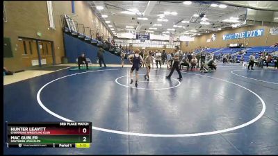 85 lbs 3rd Place Match - Hunter Leavitt, Champions Wrestling Club vs Mac Gubler, Southern Utah Elite