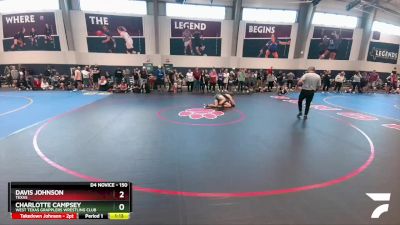 150 lbs Quarterfinal - Davis Johnson, Texas vs Charlotte Campsey, West Texas Grapplers Wrestling Club