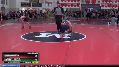 110 lbs Cons. Round 1 - Easton Martin, Centennial vs Mathias Liepold, Flat Earth Wrestling Club