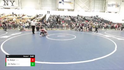 70 lbs Cons. Semi - Wesley Parks, Deep Roots Wrestling Club vs Wesley Rokjer, Shaker Youth Wrestling