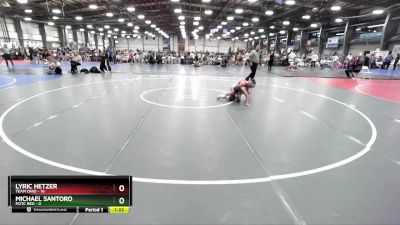 88 lbs Rd# 2 10:30am Friday - Lyric Hetzer, Team Ohio vs Michael Santoro, M2TC Red