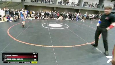 120 lbs Champ. Round 1 - Javohn Henry, WA vs Dustin John Snider, CO