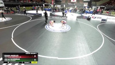 97 lbs Champ. Round 1 - Isaiah Angeles, Team Selma Wrestling Club vs Micah Banderas, Open Mat Academy