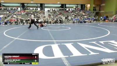 120 lbs Quarterfinals (8 Team) - Hudson Beckley, BROKEN ARROW vs Hayden Wright, YUKON