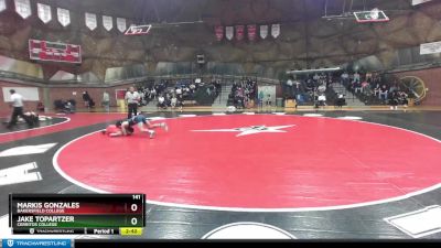 141 lbs Cons. Round 2 - Markis Gonzales, Bakersfield College vs Jake Topartzer, Cerritos College