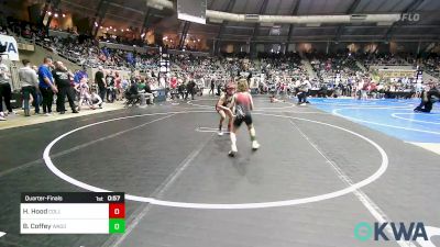 55 lbs Quarterfinal - Hudson Hood, Collinsville Cardinal Youth Wrestling vs Brantlee Coffey, Wagoner Takedown Club