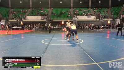 5A 215 lbs Quarterfinal - Landon McKendree, Springville vs Luke Calfee, Scottsboro