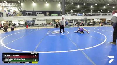 120 lbs Quarterfinal - Jeremiah Williamson, Mat Sharks vs Blake Condino, Tallwood Wrestling Club