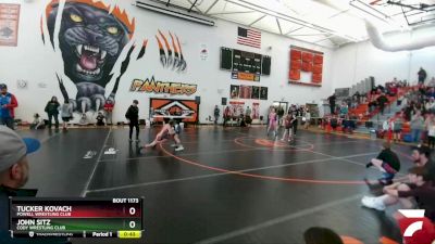 86 lbs Cons. Semi - Tucker Kovach, Powell Wrestling Club vs John Sitz, Cody Wrestling Club