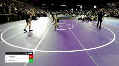 132 lbs Consi Of 16 #2 - Jagger French, Del Oro (SJ) vs Loscar Riestra, Corona Del Mar (SS)