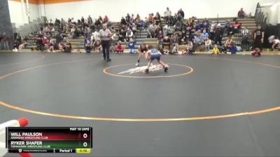 B-16 lbs Cons. Round 1 - Ryker Shafer, Tomahawk Wrestling Club vs Will Paulson, Anamosa Wrestling Club