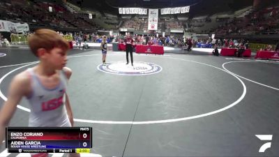 71 lbs Cons. Semi - Enzo Coriano, California vs Aiden Garcia, Rough House Wrestling