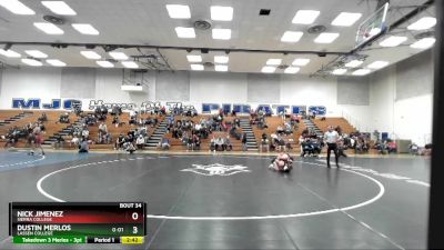 133 lbs Quarterfinal - Dustin Merlos, Lassen College vs Nick Jimenez, Sierra College