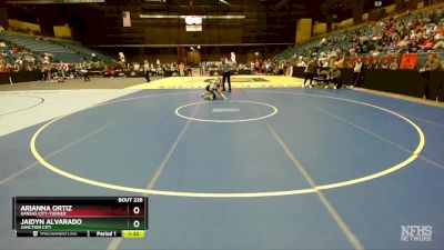 100 lbs Semifinal - Jaidyn Alvarado, Junction City vs Arianna Ortiz, Kansas City-Turner