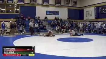 125 lbs Semis & Wb (16 Team) - Kaya Bogle, Castleton University vs Justin Lopez, Johnson & Wales (RI)