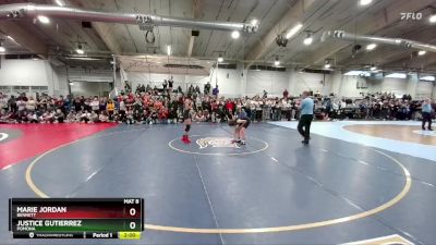 100 lbs Semifinal - Marie Jordan, Bennett vs Justice Gutierrez, Pomona