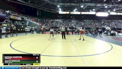 3A 132 lbs Champ. Round 1 - Nathan Marston, Homedale vs Daute DeGiulio, Snake River