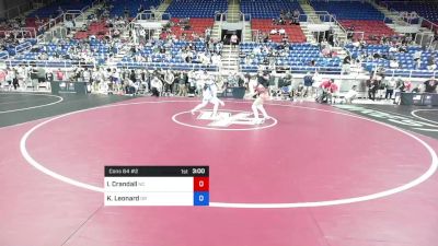 112 lbs Cons 64 #2 - Isabella Crandall, North Carolina vs Katelynn Leonard, Oregon