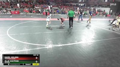 85 lbs Semifinal - Ellie Hultman, Bayport vs Hazel Holden, Wisconsin Rapids