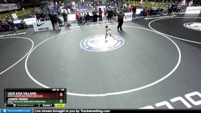 49 lbs Champ. Round 1 - Jaren Mann, RBWC (Rancho Bernardo Wrestling Club) vs Jace Koa Villamil, Socal Grappling Wrestling Club