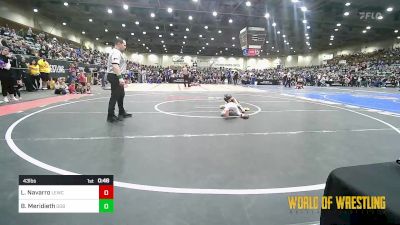 43 lbs Quarterfinal - Leo Navarro, Legacy Elite Wrestling Club vs Ben Meridieth, GGB Ohio