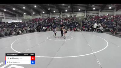 74 lbs 1st Place Match - Bowdee McPherson, JWC vs Ford Thornton, Wasatch Wrestling Club