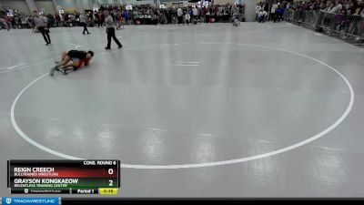 120 lbs Cons. Round 6 - Reign Creech, BullTrained Wrestling vs Grayson Kongkaeow, Relentless Training Center