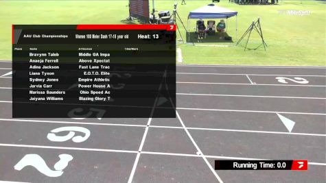 Youth Girls' 100m, Prelims 13 - Age 17-18