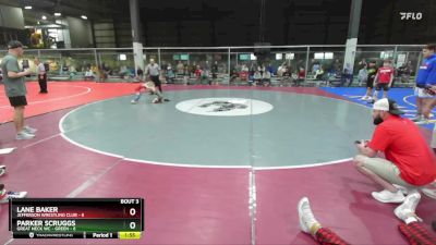 55 lbs Round 1 (6 Team) - Lane Baker, JEFFERSON WRESTLING CLUB vs Parker Scruggs, GREAT NECK WC - GREEN