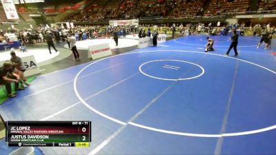 71 lbs Cons. Round 3 - Justus Davidson, Legion Wrestling Club vs Jc Lopez, Imperial Valley Panthers Wrestling