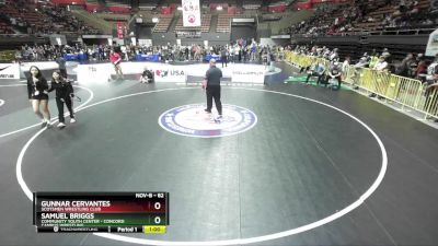 82 lbs Champ. Round 1 - Samuel Briggs, Community Youth Center - Concord Campus Wrestling vs Gunnar Cervantes, Scotsmen Wrestling Club