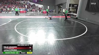 77 lbs Champ. Round 1 - Lucille Stevens, Appleton North Youth Wrestling vs Millie Johansen, JJ`s Club Wrestling