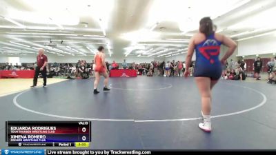 152 lbs Quarterfinal - Eduarda Rodrigues, Team Thunder Wrestling Club vs Ximena Romero, Premier Wrestling Club