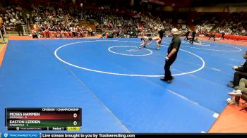 120 lbs D1/d2/d3 Finals (sat 3:00 P.m.) - Moses Hammen, Kaukauna vs Easton Ledden, Marshfield