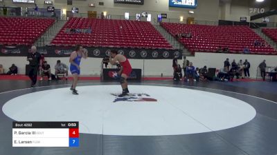 97 kg Cons 16 #2 - Pascual Garcia III, South High School Wrestling vs Ethan Larsen, Florida