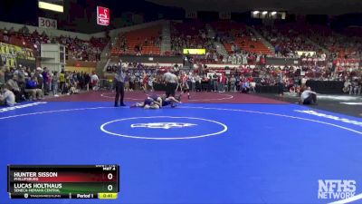 3-2-1A 132 Cons. Round 1 - Lucas Holthaus, Seneca-Nemaha Central vs Hunter Sisson, Phillipsburg