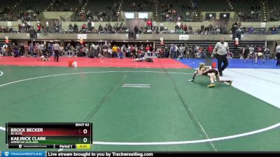 65 lbs Semifinal - Brock Becker, DC Elite vs Kaejrick Clark, American Outlaws