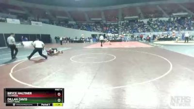 4A-106 lbs Quarterfinal - Bryce Haltiner, Tillamook vs Dillan Davis, Sweet Home