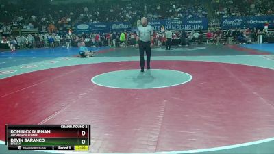 D 2 113 lbs Champ. Round 2 - Devin Baranco, Brusly vs Dominick Durham, Archbishop Rummel