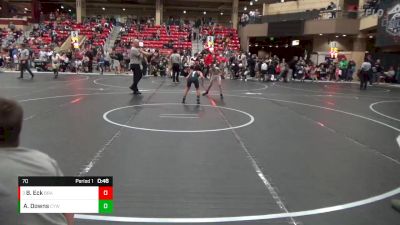 70 lbs Quarterfinal - Blake Eck, Brawlers vs Adam Downs, CYWC