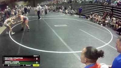 120 lbs Round 1 (6 Team) - Taylynn Stratton, Oregon Girls vs Sierra Loader, Kansas Aqua Lizard