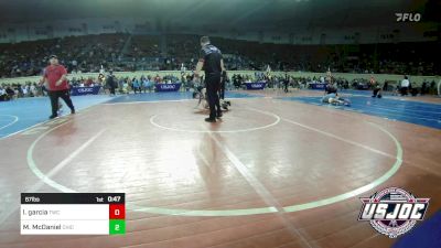 67 lbs Semifinal - Liam Garcia, Tuttle Wrestling Club vs Mason McDaniel, Chickasha Youth Wrestling