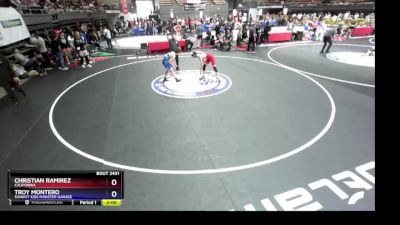 120 lbs Cons. Round 2 - Christian Ramirez, California vs Troy Montero, Sunkist Kids Monster Garage