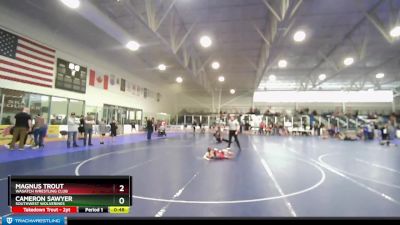 52 lbs Semifinal - Magnus Trout, Wasatch Wrestling Club vs Cameron Sawyer, Southwest Wolverines