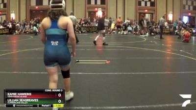 120 lbs Cons. Round 3 - Lillian Seagreaves, Cumberland Valley vs Kamie Hawkins, Team Rhode Island