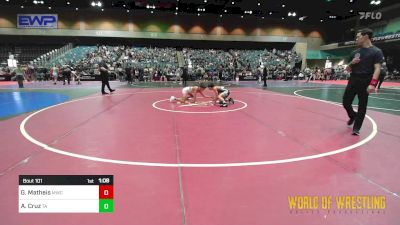 101 lbs Final - Gavin Matheis, Miami Wrestling Club vs Arcadius Cruz, Team Aggression