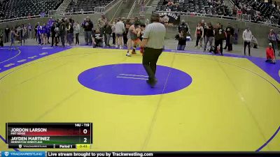 119 lbs Quarterfinal - Jordon Larson, Mat Sense vs Jayden Martinez, Hermiston Wrestling