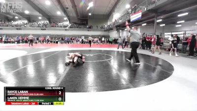 115 lbs Cons. Round 4 - Laken Hemme, Sedalia Youth Wrestling Club-AAA vs Rayce Laban, Odessa Youth Wrestling Club-AAA